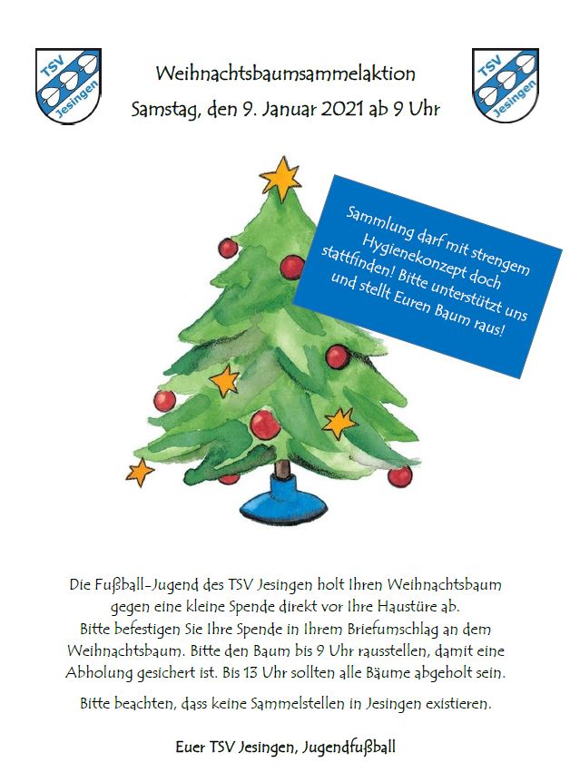 Weihnachtsbaumsammeln Jesingen